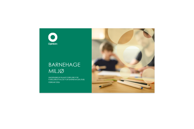 Undersøkelse om trygt og godt barnehagemiljø forside